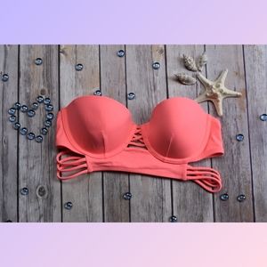 Victoria's Secret Strapy Peach Push-up Bikini Top